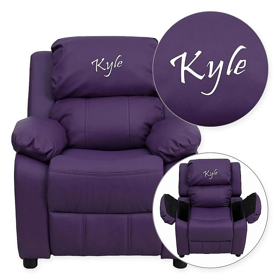Purple Vinyl Kids Recliner C632