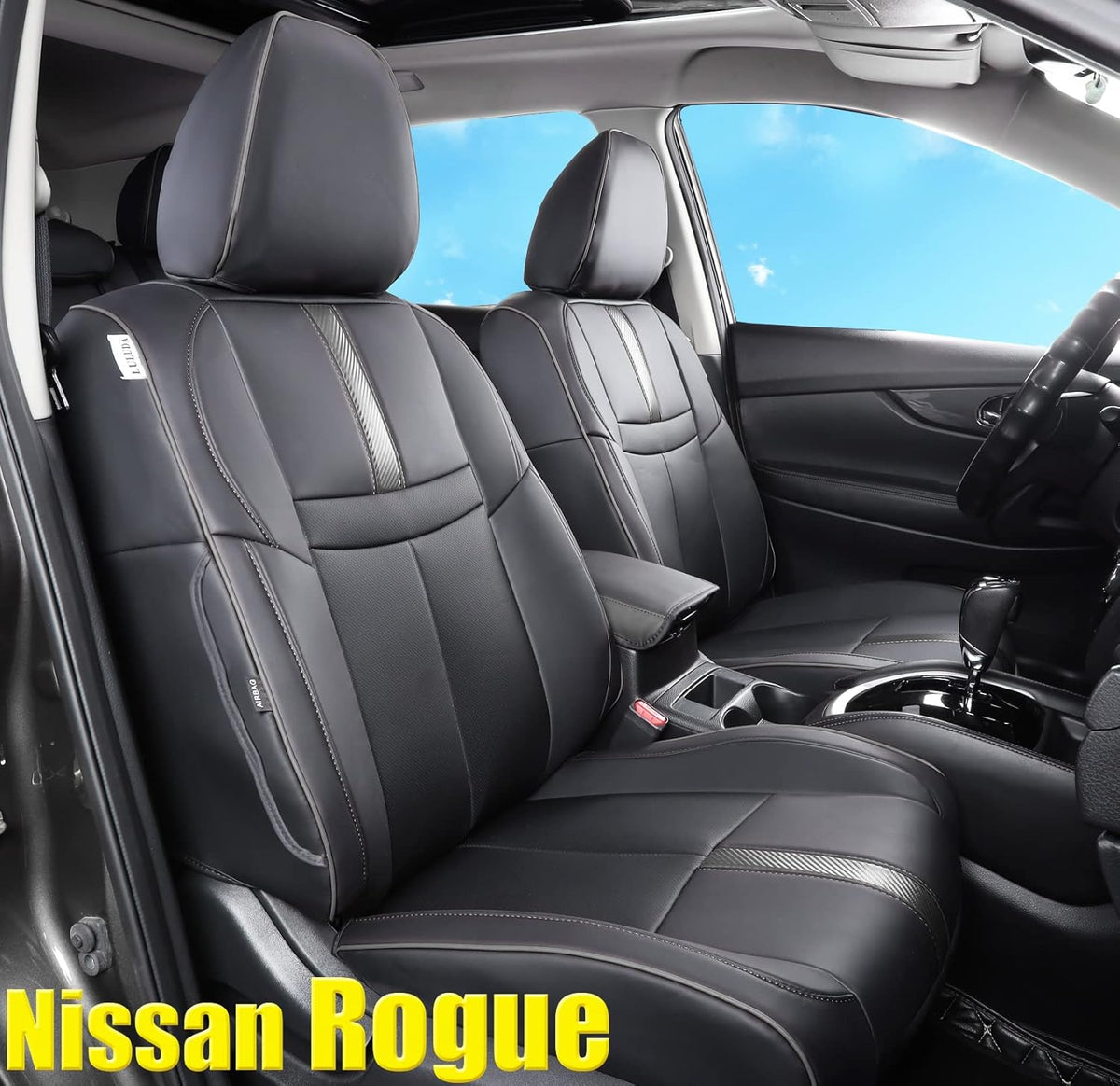 Custom Car Seat Covers Waterproof Faux Leather Beige C43270