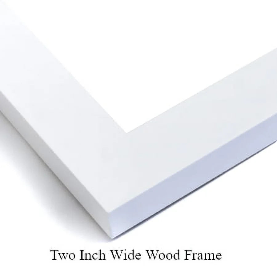 White Modern Wood Framed Museum Art Print X4552