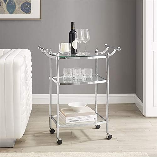 Metal Bar Cart in Chrome N889154