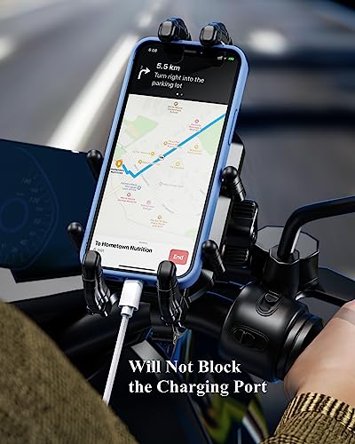 Motorcycle Phone Holder with Vibration Dampener Handlebar Mount U141481