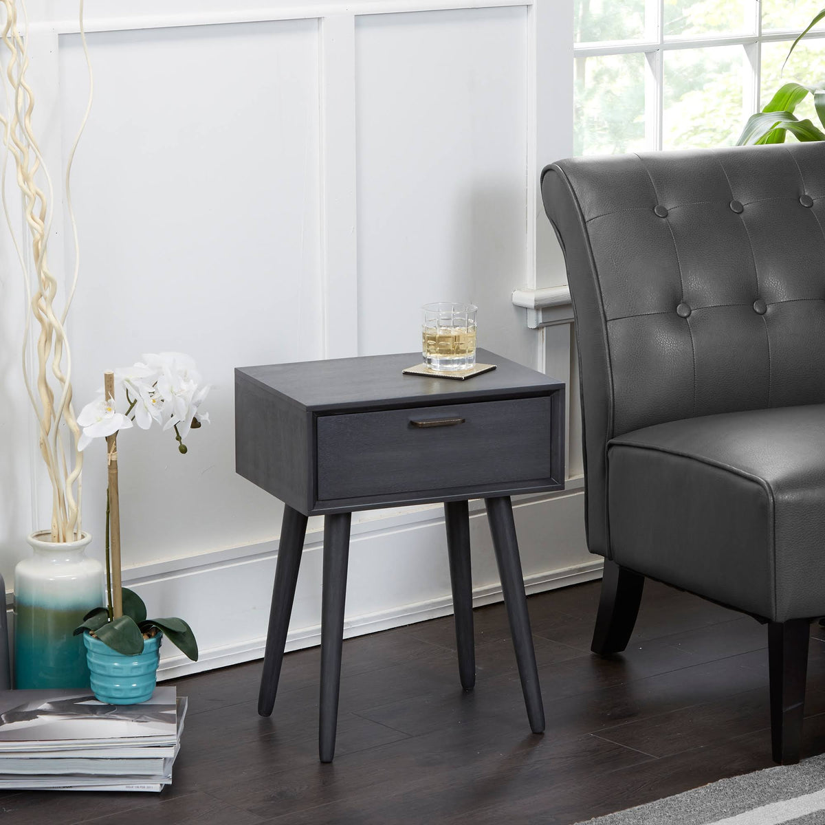 Dark Gray Accent Table A2222