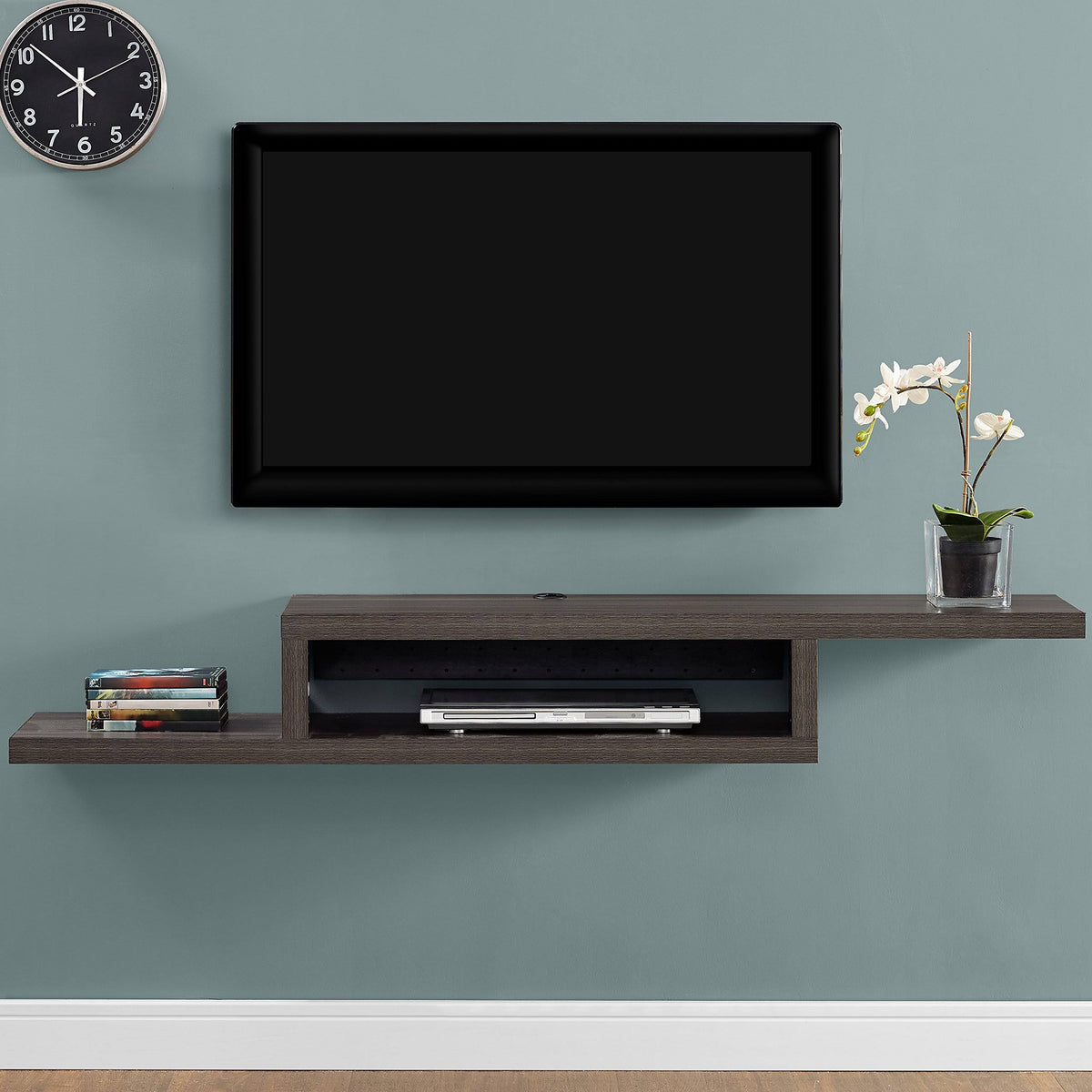 60inch Skyline Walnut Wall Mounted TV Console E328286