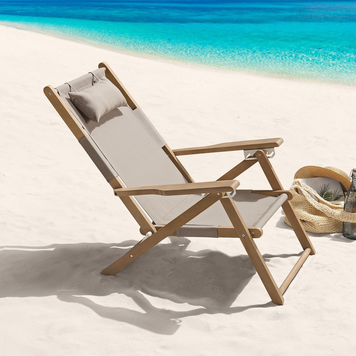 Folding Beach Chair with Carry Straps I24442