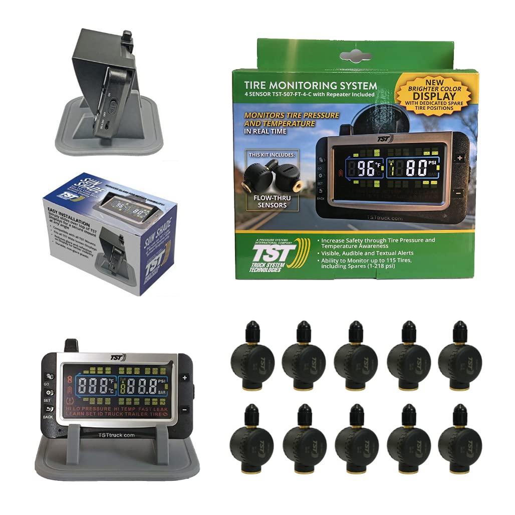 10 Sensor TPMS with Color Display Flow Thru Sensor Kit J657