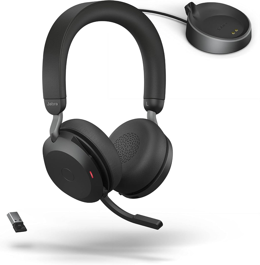 Wireless Headset with Active Noise Cancelling, USB-C Bluetooth Adapter - Black V79788