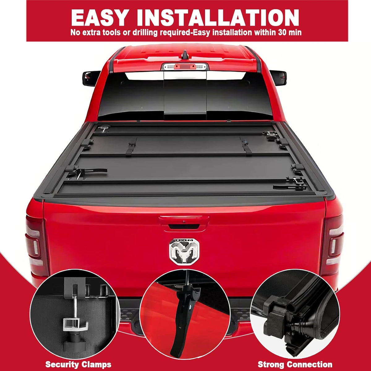 5.7ft Tri-fold Truck Bed Tonneau Cover S517