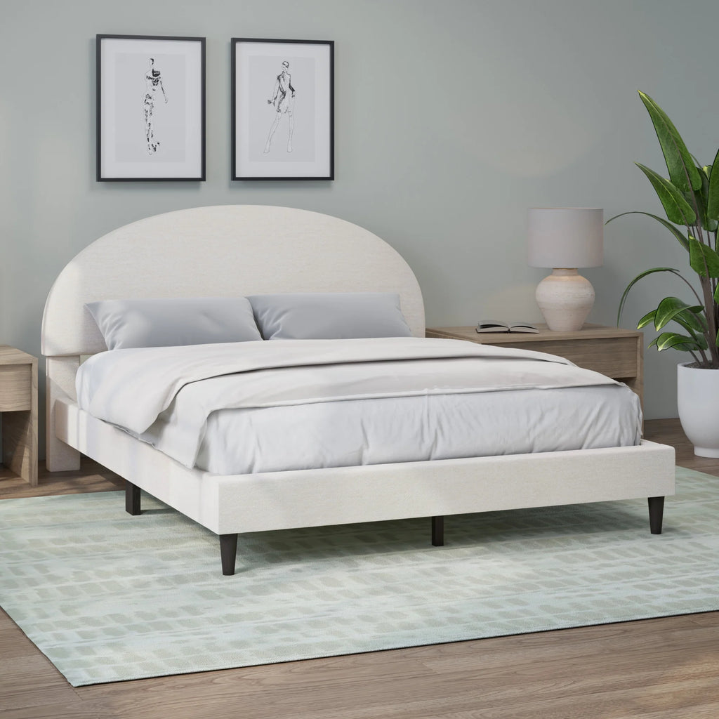 Queen Upholstered Platform Bed U496