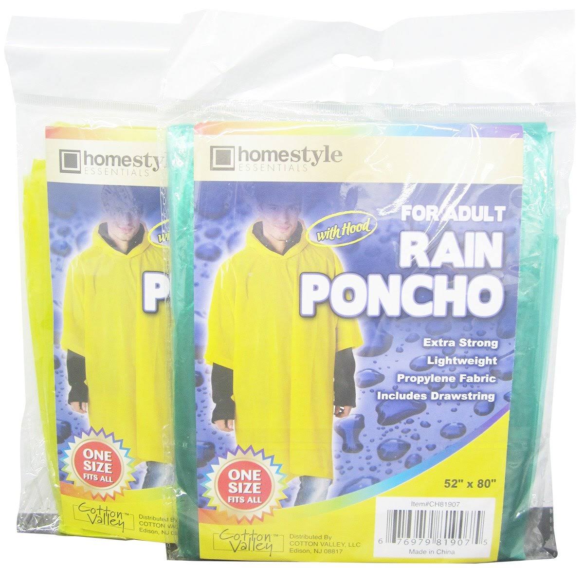 Case of 48 Adult Rain Poncho W735