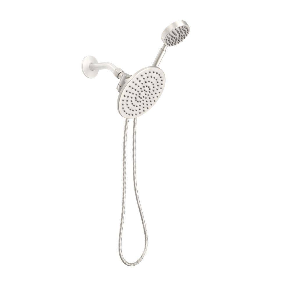 Dual Shower Head Combo with Hand Held and Rain Shower Head, 2.5 GPM Brushed Nickel F1118