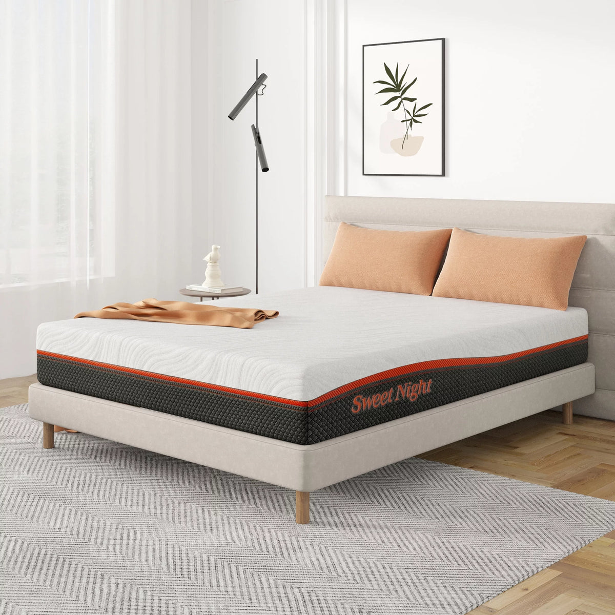 Twin Size Gel Memory Foam Pocket Spring Hybrid Mattress V47494