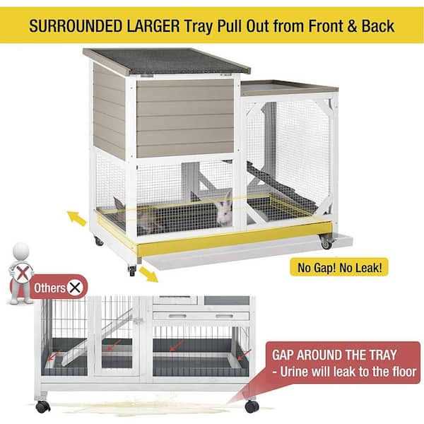 Large Indoor Rabbit Hutch with Pull out Tray Y237