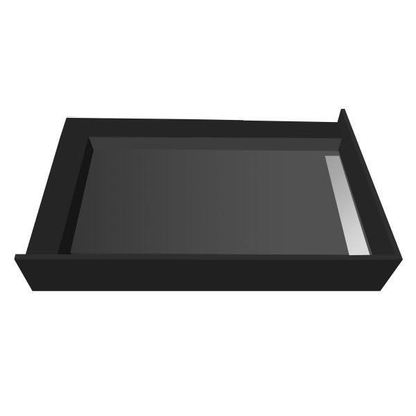 Trench Shower Pan with Left Drain and Right Dual Curb O434773