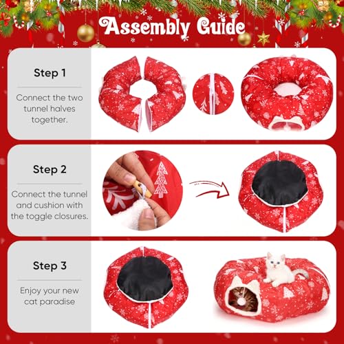 Cat Tunnel Bed Christmas Tree Skirt W1949