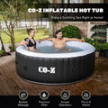 4 Person 6ft Inflatable Hot Tub Pool with Massage Jets P627107