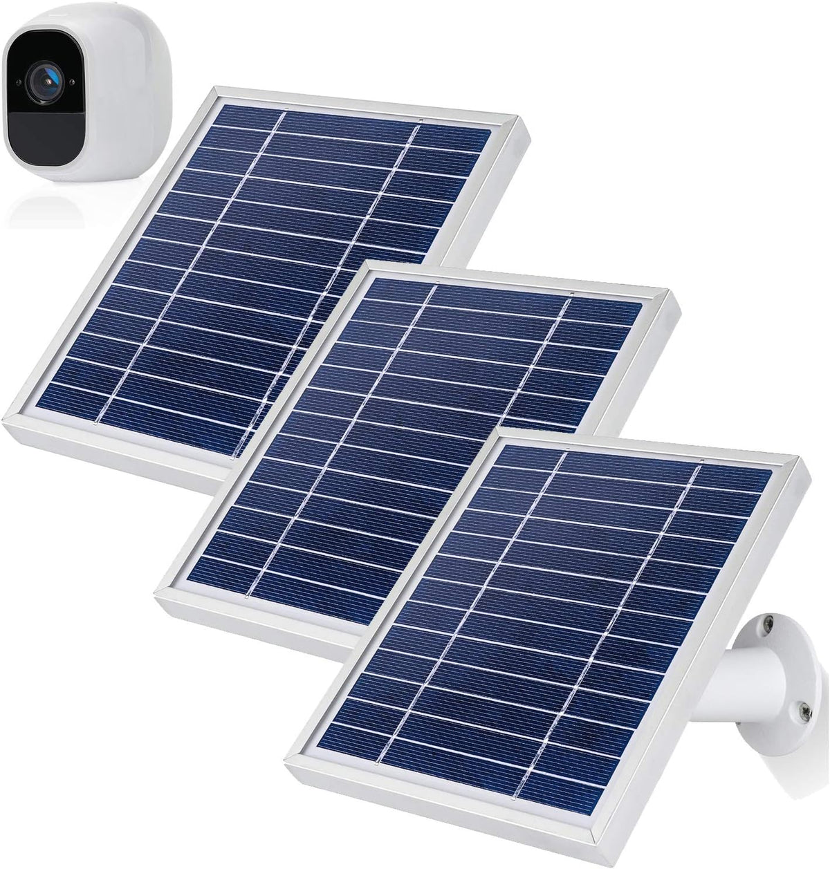 3 Pack Solar Panels with Power Cord and Adjustable Mount S5670