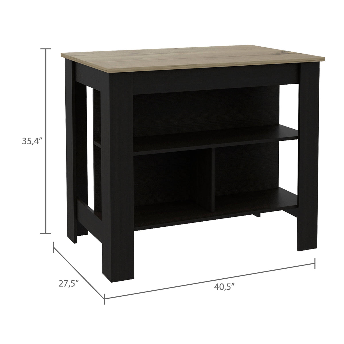 White Light-Oak Kitchen Island Q199163