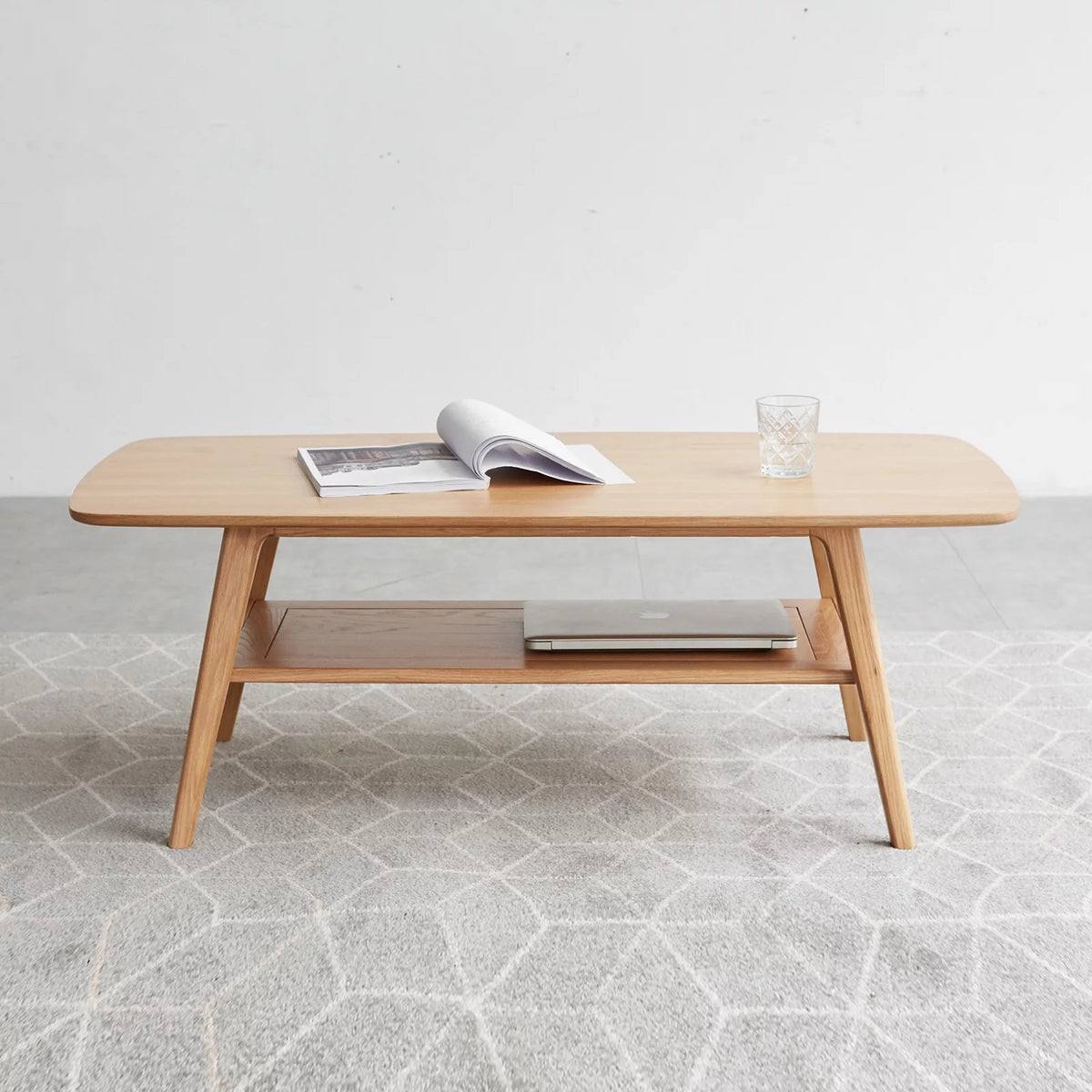 Wood Coffee Table with Storage Shelf X26236