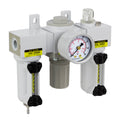 3-Unit Compressed Air Filter Regulator Lubricator, 1/4 inch NPT Q173