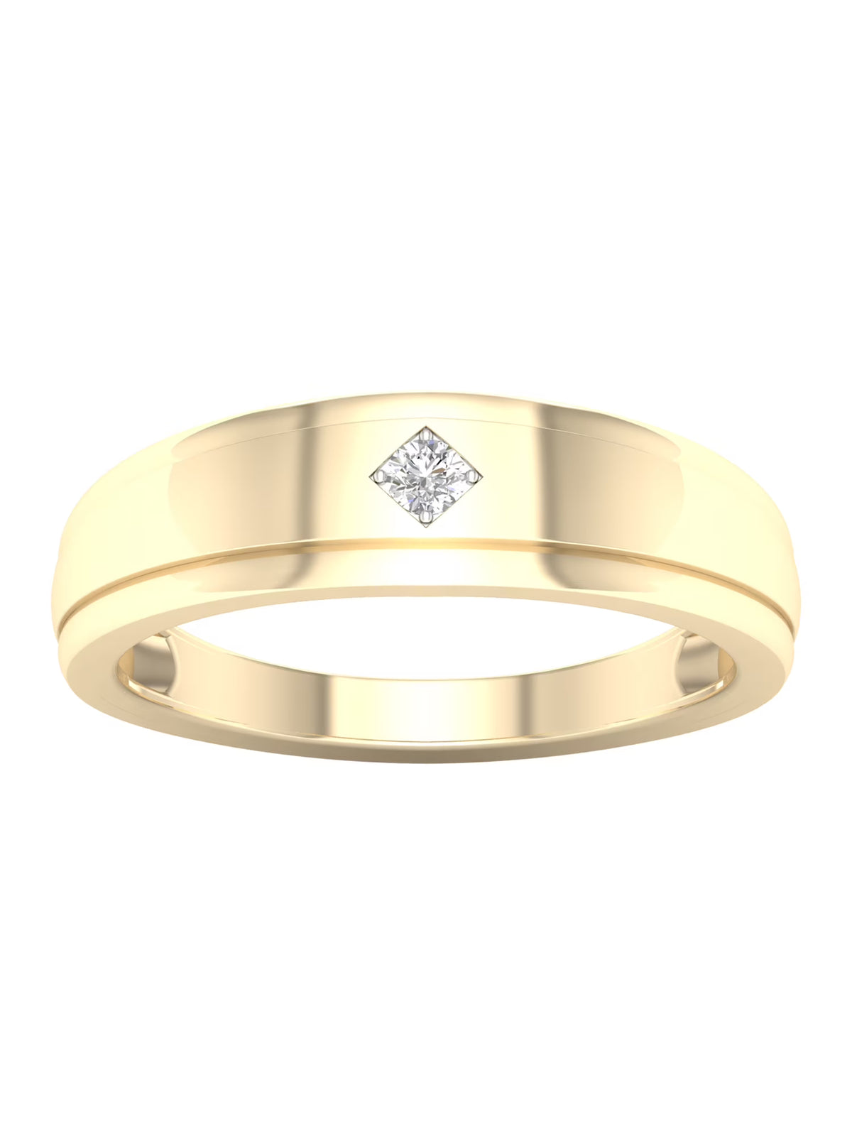 10k Yellow Gold Men's Solitaire Ring Q596639