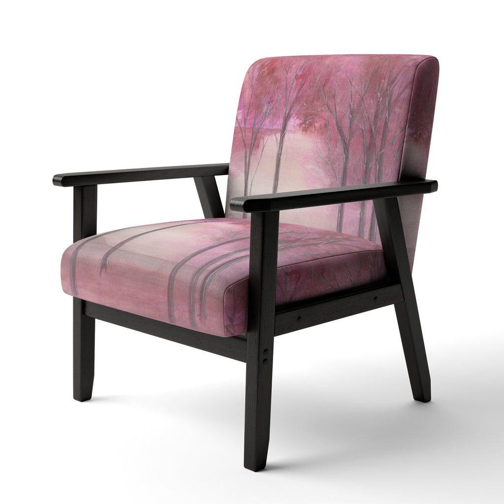 Pink Forest Upholstered Traditional Accent Chair X31898
