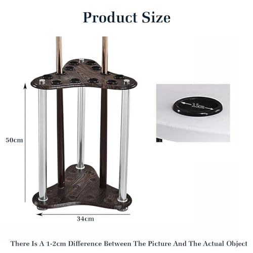 Brown Wood 12 Pool Cue Rack Stand P288