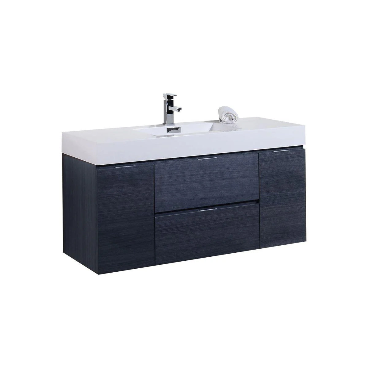 48 in. Wall Mount Gray Oak Bathroom Vanity E1586