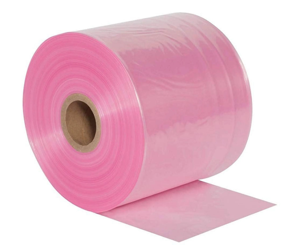 Pink Anti-Static Poly Tubing 24" x 500 6 mil F534