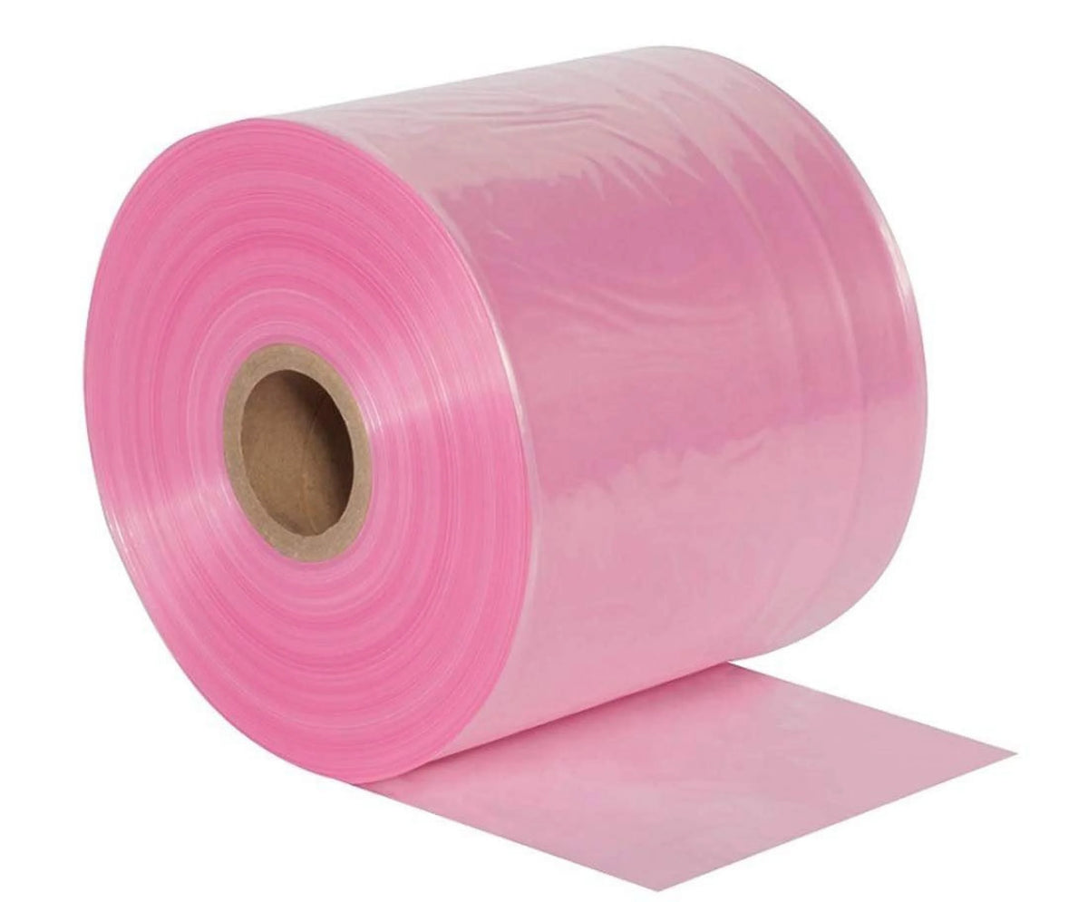 Pink Anti-Static Poly Tubing 24" x 500 6 mil F534