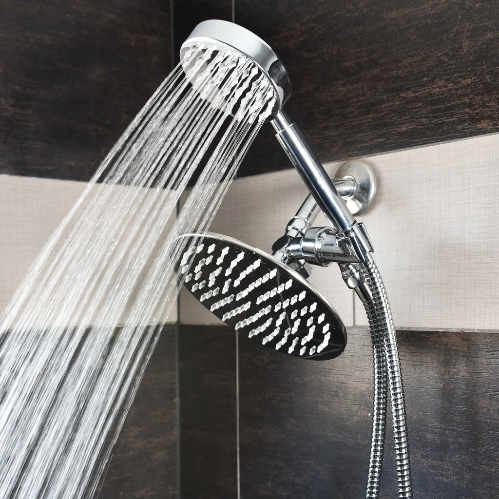 Dual Shower Head Combo with Hand Held and Rain Shower Head, 2.5 GPM Brushed Nickel F1118
