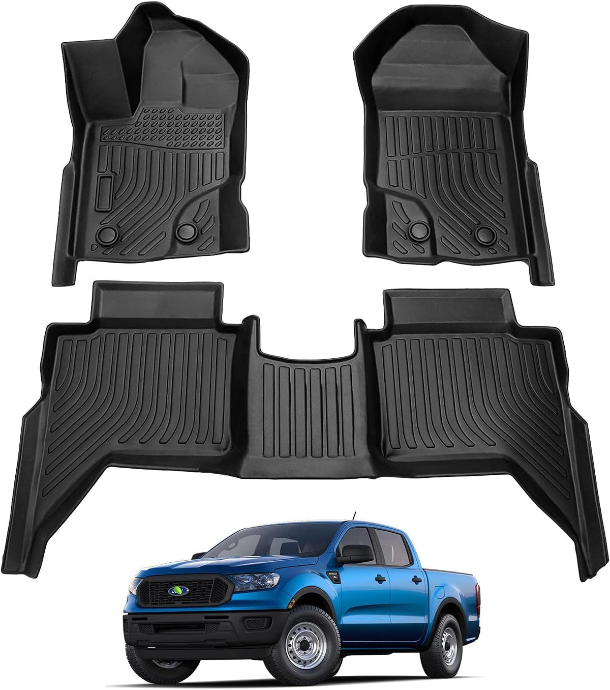 All Weather Floor Liners for Ford Ranger Super Crew TPE F252