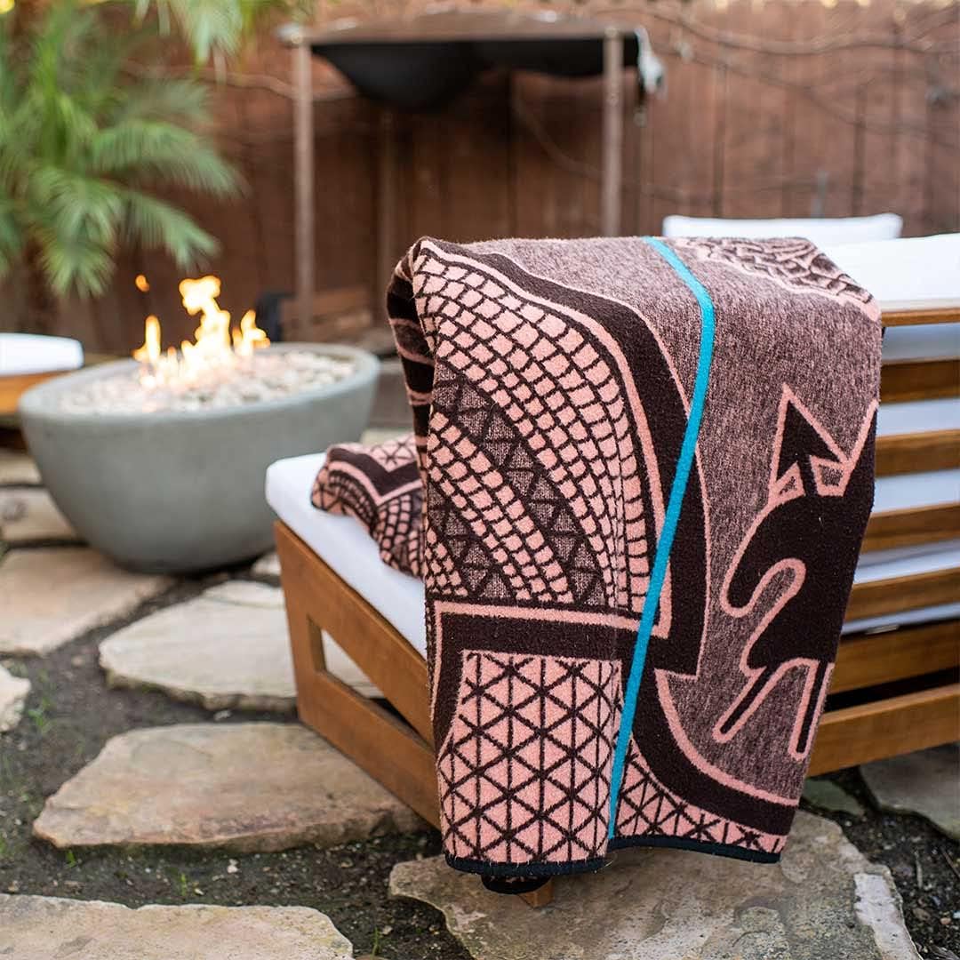 Wool African Blanket Or Throw Lightweight Hypoallergenic Machine-washable Q939