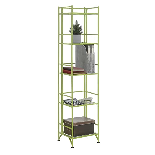 5-Tier Folding Metal Shelving Cobalt Blue O874