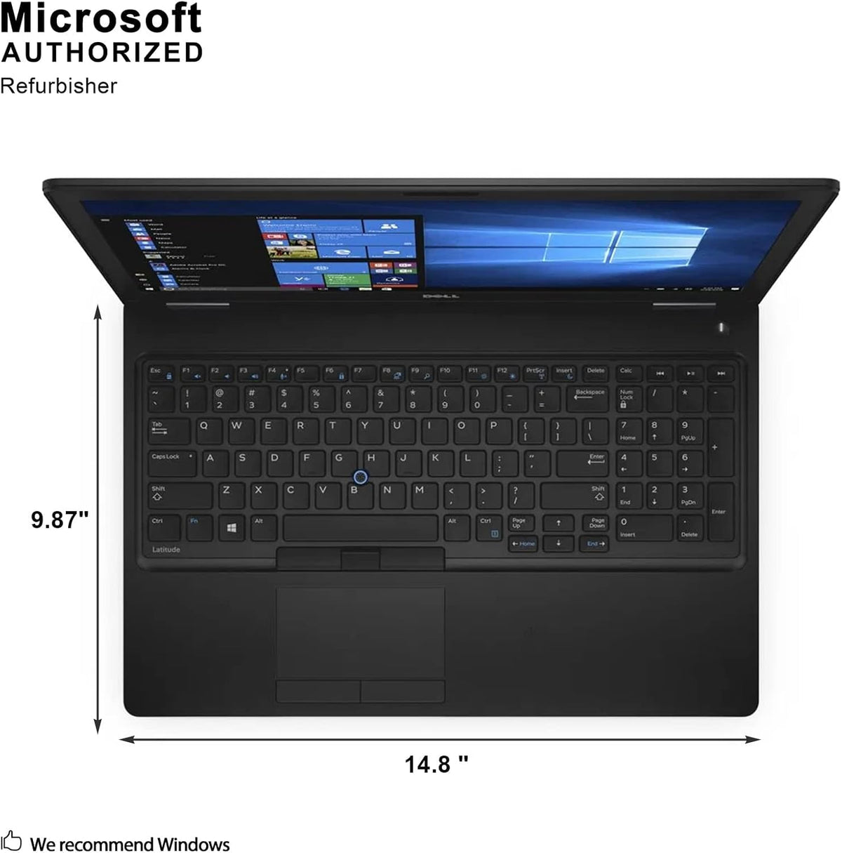 15.6 Inch Business Laptop, Intel Core i5-6300U, 16GB RAM, 256GB SSD, Windows 10 Pro (Renewed) U8228