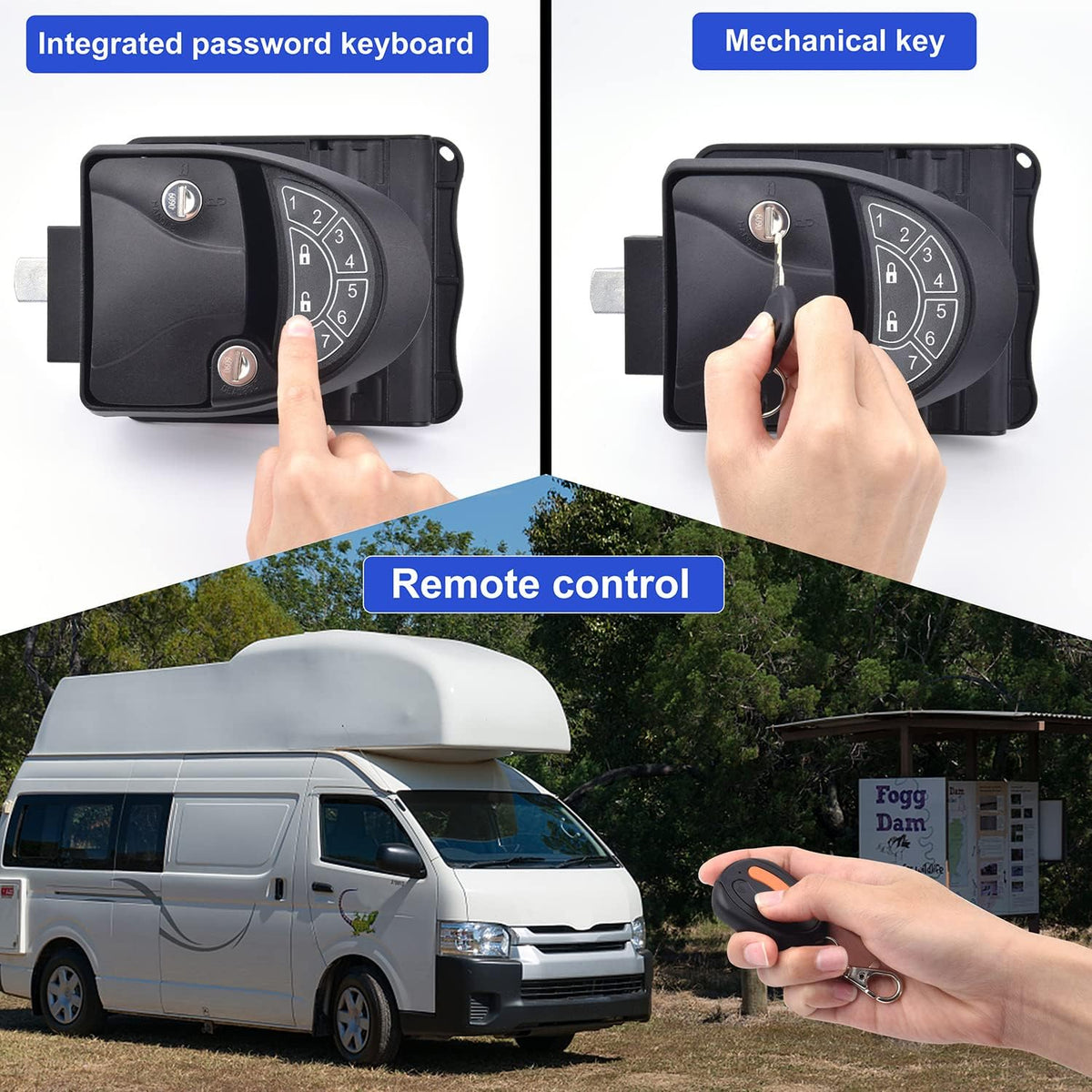 Waterproof Shockproof Metal RV Door Lock with Keypad G110531