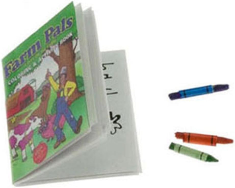 Dollhouse Miniature Coloring Book with Crayons I53147