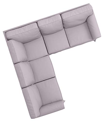 Polyester Flax Light Gray Slipcovers for 2 + 2 Sectional Corner Sofa J87535