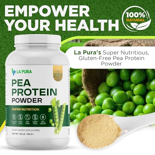 100% Vegan Pea Protein Powder, 1.65LB, Unflavored, 20g Protein, Gluten Free, Non-GMO X216043