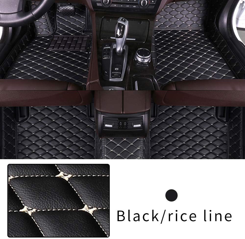 Custom Car Floor Mat XPE Leather Black Beige J9963