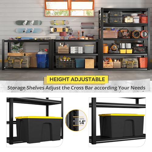 48" W x 24" D x 72" H Metal Garage Shelving I4739