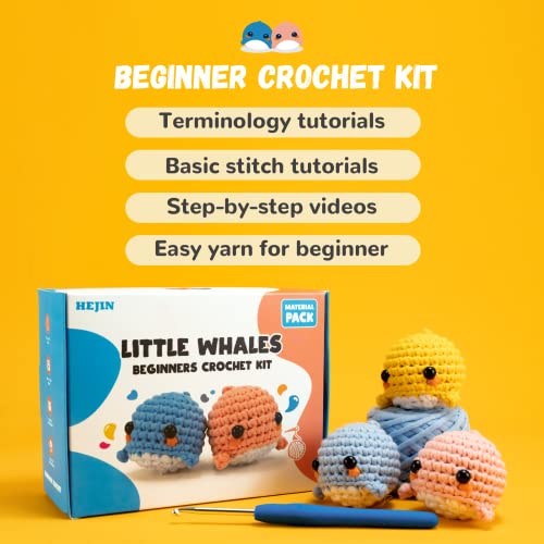 3PCS Crochet Animal Kit with Yarn, Eyes, Stuffing, Crochet Hook O682290