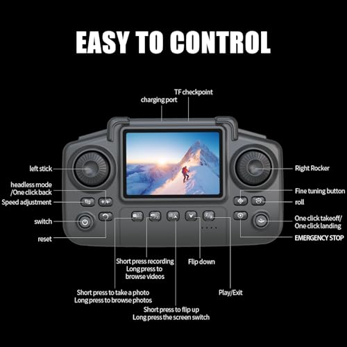 1080p Brushless Drone with Camera, 2 Batteries N105