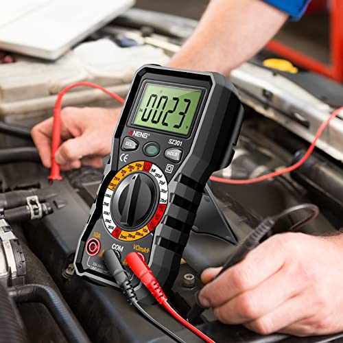 Digital Multimeter with Case, DC AC Voltmeter, Ohm Volt Amp Meter L3665