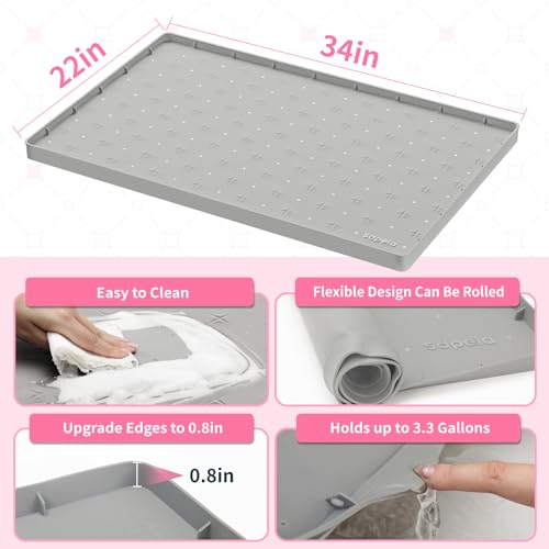 Grey Waterproof Under Sink Mat 25 x 19 inches M268198