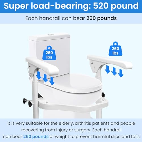 Toilet Safety Rails Heavy Duty Padded Hand Armrest B7927