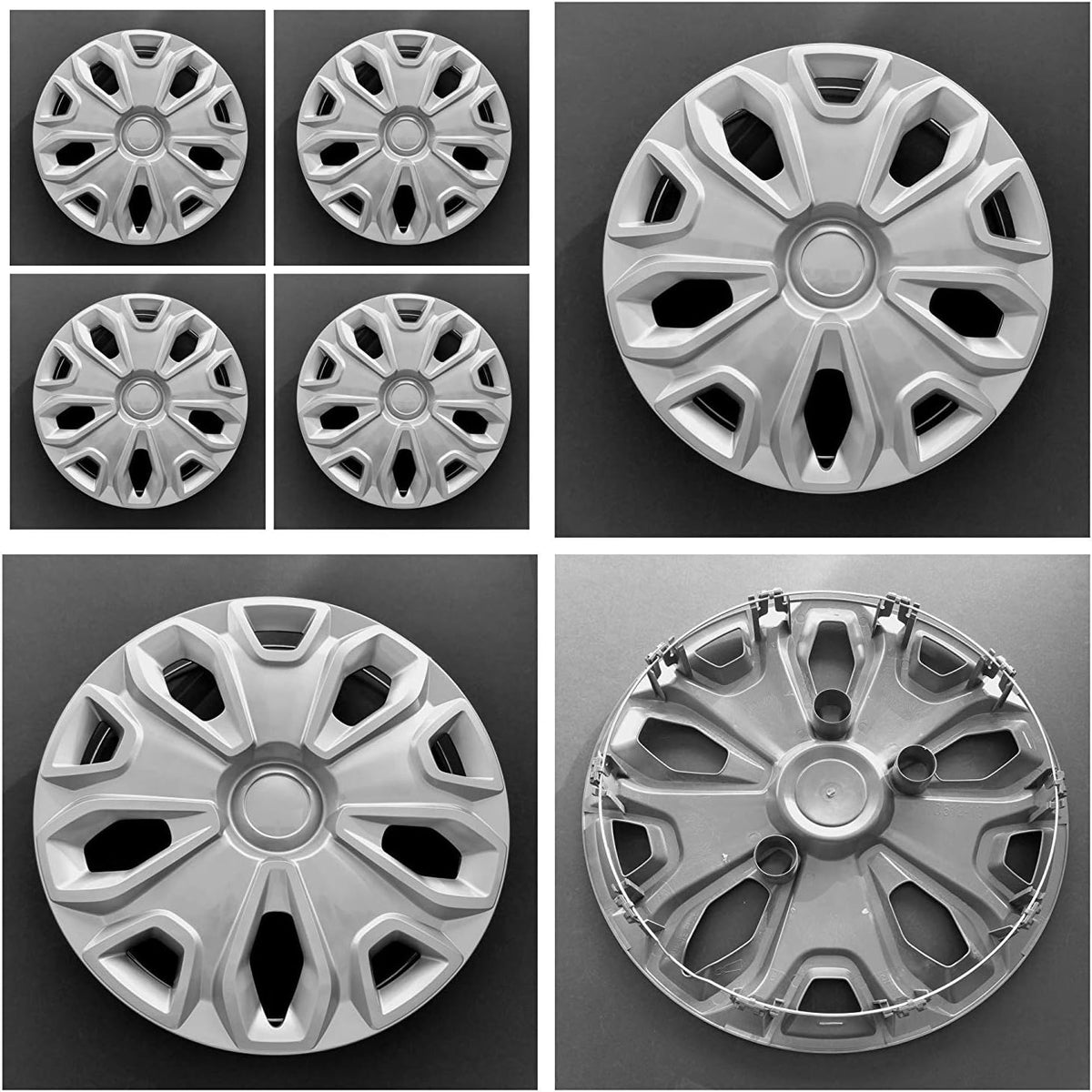 16 Inch Silver 5 Y Spoke Wheel Covers Set Of 4 N221