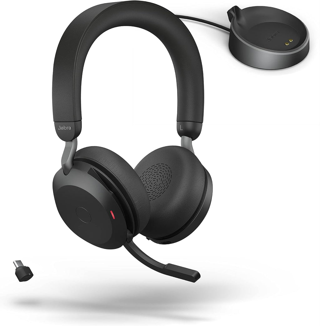 Wireless Headset with Active Noise Cancelling, USB-C Bluetooth Adapter - Black V79788
