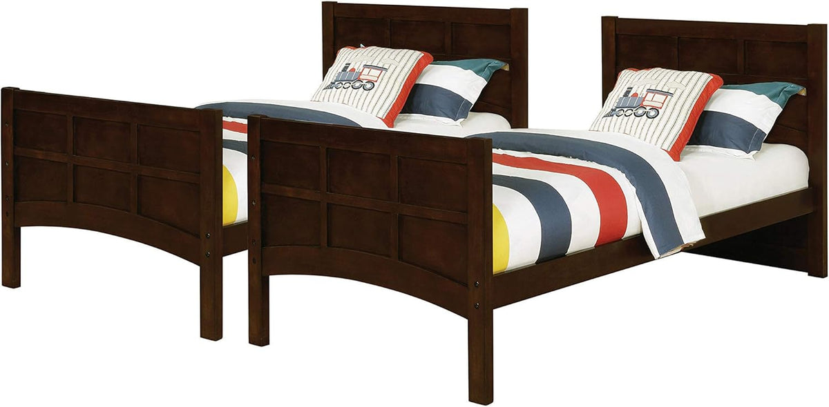 Cappuccino Twin Over Twin Bunk Bed X6724