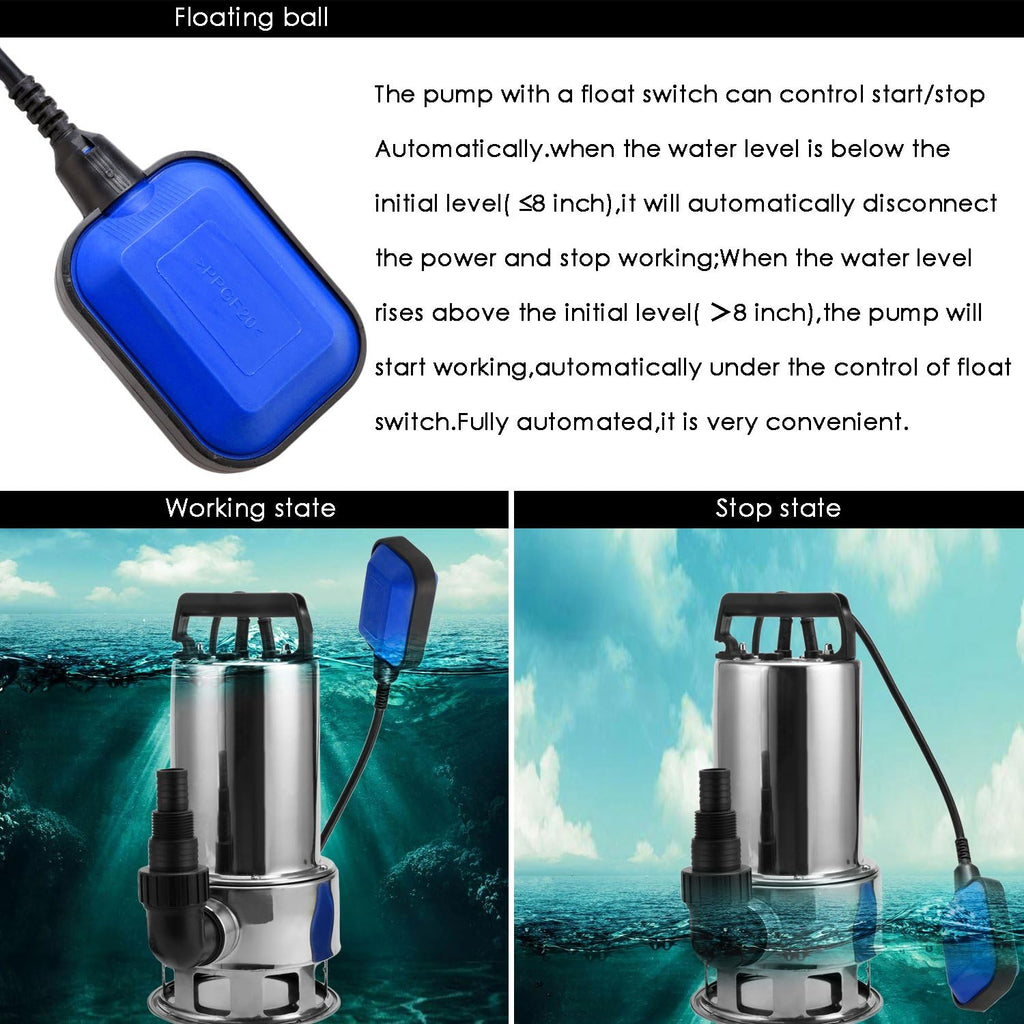 1.5 HP Stainless Steel Submersible Sump Pump D622