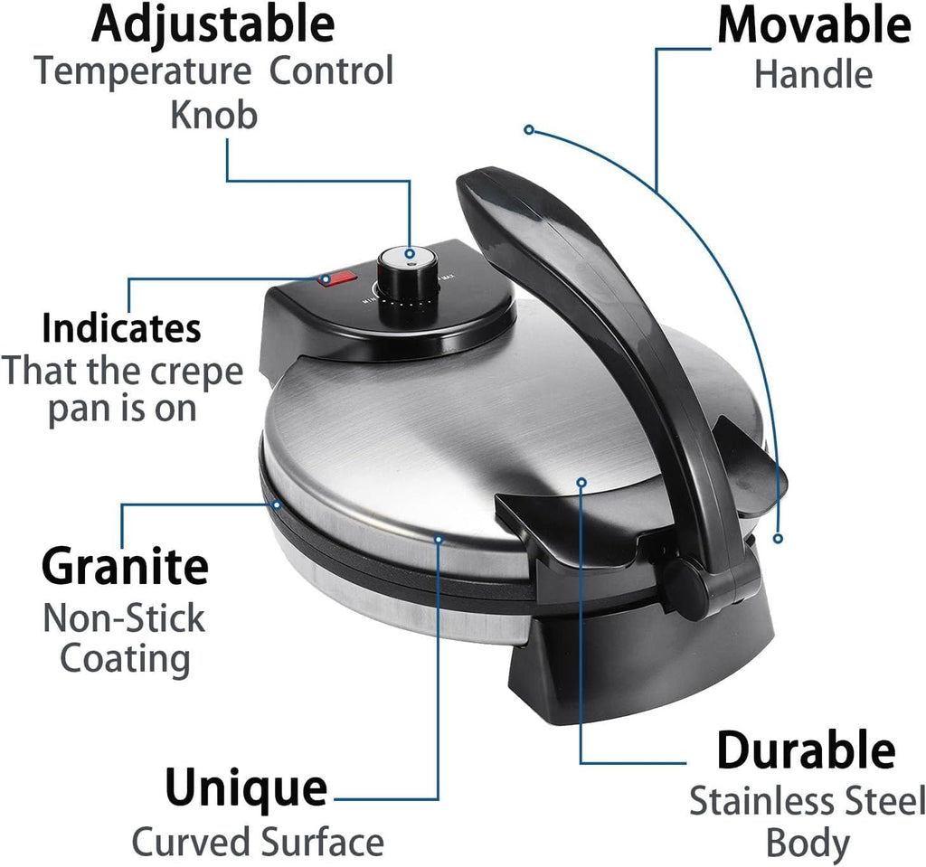 10 Inch Non-Stick Electric Tortilla Maker V740983
